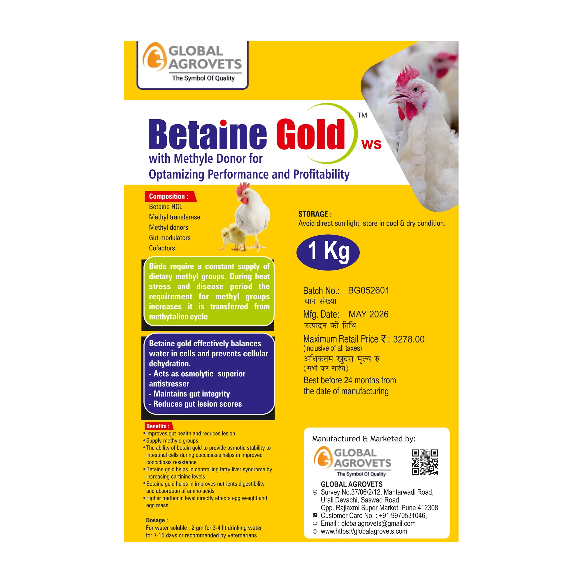 Betaine Gold WS pack